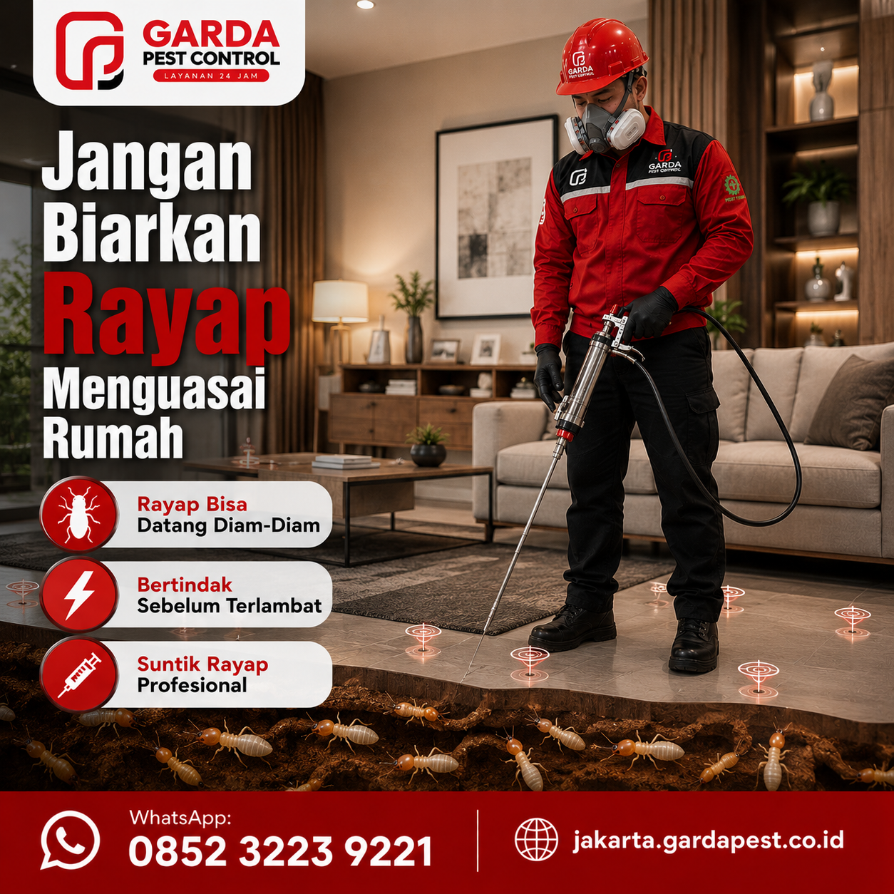 Jasa Pembasmi Rayap di Jakarta Pusat Metode Terlengkap